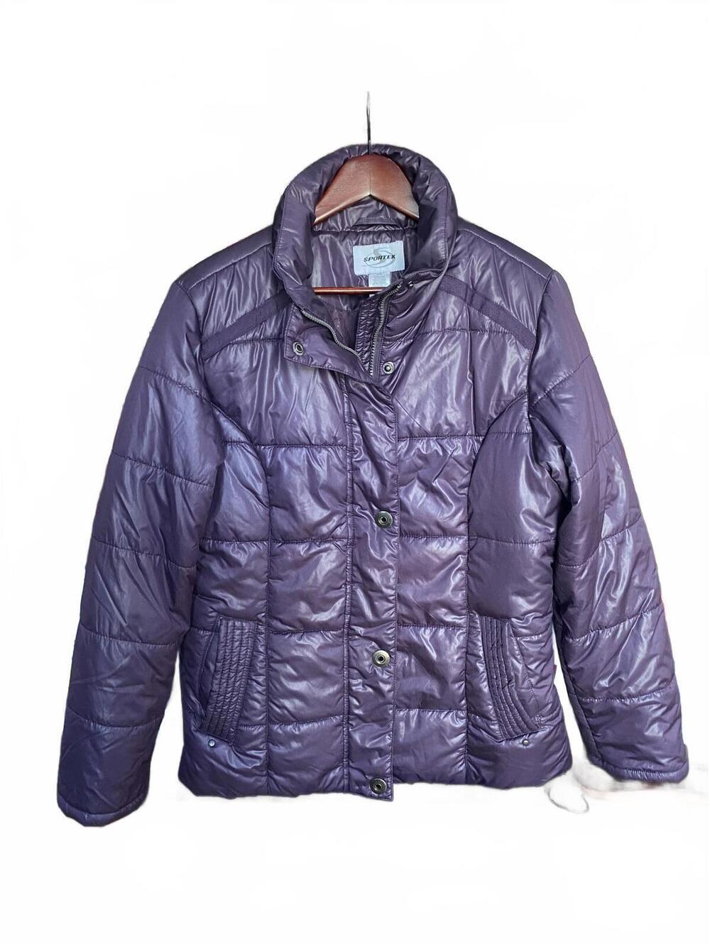Sportek Purple Puffer Jacket Women's Large